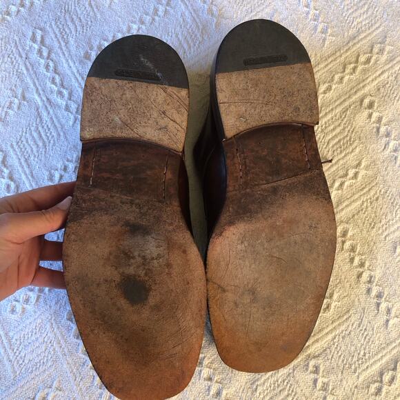 Belvedere Firenze Italian Made 10.5M Lace-Up Oxfords w/ Reptile Trim – Needs TLC - Picture 6 of 12